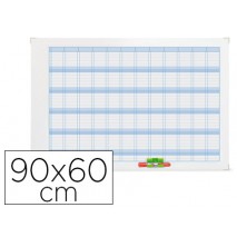 PLANNING MAGNETICO NOBO MENSUAL ROTULABLE MARCO METALICO 90X60 CM