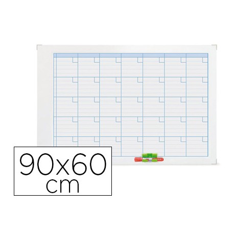 PLANNING MAGNETICO NOBO ANUAL ROTULABLE MARCO METALICO 90X60 CM