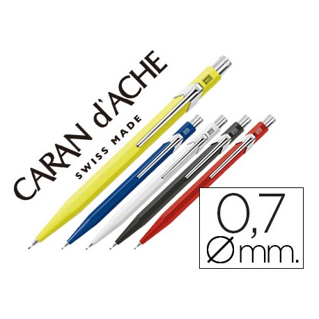PORTAMINAS CARAN D'ACHE 844 0,7 MM CAJA 10 UNIDADES 2 AMARILLOS 2 AZULES 2 BLANCOS 2 NEGROS Y 2 ROJO