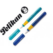 PLUMA PELIKAN PELIKANO JUNIOR CON FORMA ERGONOMICA PLUMIN FLEXIBLE RESISTENTE A LA PRESION COLORES S