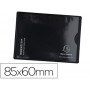 FUNDA PORTATARJETAS EXACOMPTA DOBLE TRANSPARENTE 85X60 MM