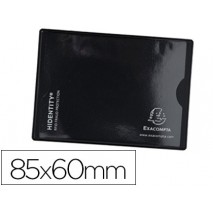 FUNDA PORTATARJETAS EXACOMPTA DOBLE TRANSPARENTE 85X60 MM
