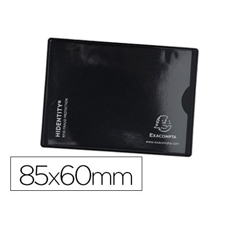 FUNDA PORTATARJETAS EXACOMPTA DOBLE TRANSPARENTE 85X60 MM