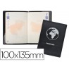 FUNDA PASAPORTE EXACOMPTA DOBLE SOLAPA NEGRO 100X135 MM