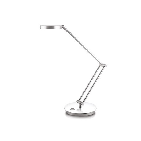 LAMPARA DE OFICINA CEP ACERO Y ALUMINIO BASE GRIS METAL/BRAZO GRIS METAL TACTIL CON ESPEJO 170 MM DI