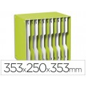 ARCHIVADOR MODULAR CEP POLIESTIRENO VERDE/BLANCO 12 CASILLAS 353X250X353 MM