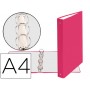 CARPETA DE 4 ANILLAS 30MM REDONDAS EXACOMPTA A4 CARTON FORRADO ROSA