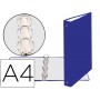 CARPETA DE 4 ANILLAS 30MM REDONDAS EXACOMPTA DIN A4 CARTON FORRADO AZUL