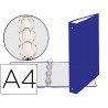 CARPETA DE 4 ANILLAS 30MM REDONDAS EXACOMPTA DIN A4 CARTON FORRADO AZUL