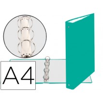 CARPETA DE 4 ANILLAS 30MM REDONDAS EXACOMPTA DIN A4 CARTON FORRADO VERDE
