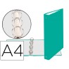 CARPETA DE 4 ANILLAS 30MM REDONDAS EXACOMPTA DIN A4 CARTON FORRADO VERDE
