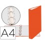 CARPETA DE 4 ANILLAS 30MM REDONDAS EXACOMPTA DIN A4 CARTON FORRADO NARANJA
