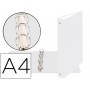 CARPETA DE 4 ANILLAS 30MM REDONDAS EXACOMPTA DIN A4 CARTON FORRADO BLANCO