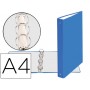 CARPETA DE 4 ANILLAS 30MM REDONDAS EXACOMPTA DIN A4 CARTON FORRADO AZUL CLARO