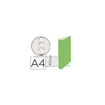 CARPETA DE 4 ANILLAS 30MM REDONDAS EXACOMPTA DIN A4 CARTON FORRADO VERDE ANIS