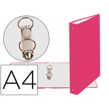 CARPETA DE 2 ANILLAS 30MM REDONDAS EXACOMPTA DIN A4 CARTON FORRADO ROSA