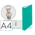 CARPETA DE 2 ANILLAS 30MM REDONDAS EXACOMPTA DIN A4 CARTON FORRADO VERDE