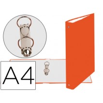 CARPETA DE 2 ANILLAS 30MM REDONDAS EXACOMPTA DIN A4 CARTON FORRADO NARANJA