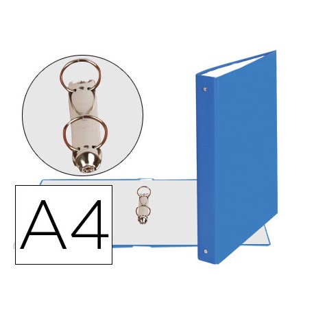 CARPETA DE 2 ANILLAS 30MM REDONDAS EXACOMPTA DIN A4 CARTON FORRADO AZUL CLARO