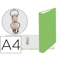 CARPETA DE 2 ANILLAS 30MM REDONDAS EXACOMPTA DIN A4 CARTON FORRADO VERDE ANIS