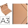CARPETA PLANOS CLAIREFONTAINE DIN A3 CON GOMAS KRAFT MARRON VERJURADO