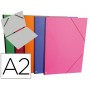 CARPETA PLANOS CLAIREFONTAINE DIN A2 CON GOMAS CARTON GOFRADO COLORES SURTIDOS