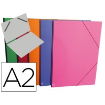 CARPETA PLANOS CLAIREFONTAINE DIN A2 CON GOMAS CARTON GOFRADO COLORES SURTIDOS