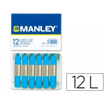 LAPICES CERA MANLEY UNICOLOR AZUL COBALTO N§ 20 CAJA DE 12