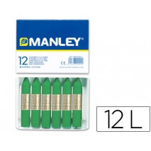LAPICES CERA MANLEY UNICOLOR VERDE PRIMAVERA N§ 25 CAJA DE 12