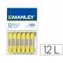 LAPICES CERA MANLEY UNICOLOR VERDE AMARILLO CLARO N§ 47 CAJA DE 12