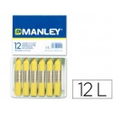 LAPICES CERA MANLEY UNICOLOR VERDE AMARILLO CLARO N§ 47 CAJA DE 12