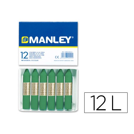 LAPICES CERA MANLEY UNICOLOR VERDE MUSGO N§ 56 CAJA DE 12