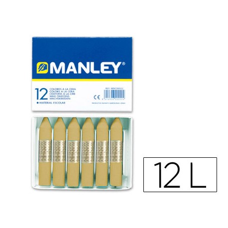 LAPICES CERA MANLEY UNICOLOR TIERRA SOMBRA NATURAL N§ 67 CAJA DE 12