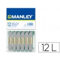 LAPICES CERA MANLEY UNICOLOR GRIS N§ 72 CAJA DE 12