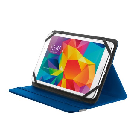 FUNDA TRUST PRIMO FOLIO UNIVERSAL PARA TABLETS 7-8" CON SOPORTE Y CIERRE ELASTICO COLOR AZUL