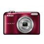 CAMARA DIGITAL NIKON COOLPIX L31 ROJA 16 MPX ZOOM OPTICO 5X GRABA VIDEO HD 720P PILAS AA CON FUNDA