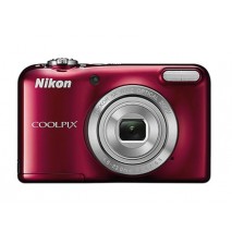 CAMARA DIGITAL NIKON COOLPIX L31 ROJA 16 MPX ZOOM OPTICO 5X GRABA VIDEO HD 720P PILAS AA CON FUNDA