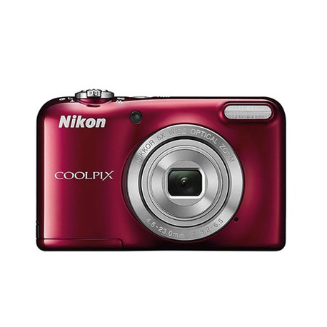CAMARA DIGITAL NIKON COOLPIX L31 ROJA 16 MPX ZOOM OPTICO 5X GRABA VIDEO HD 720P PILAS AA CON FUNDA