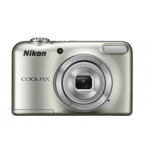 CAMARA DIGITAL NIKON COOLPIX L31 PLATA 16 MPX ZOOM OPTICO 5X GRABA VIDEO HD 720P PILAS AA CON FUNDA
