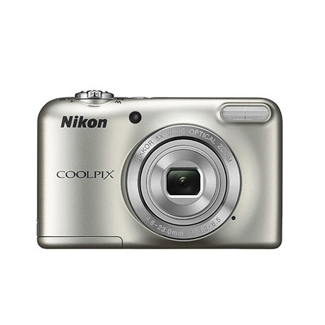 CAMARA DIGITAL NIKON COOLPIX L31 PLATA 16 MPX ZOOM OPTICO 5X GRABA VIDEO HD 720P PILAS AA CON FUNDA