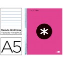 BLOC ESPIRAL LIDERPAPEL A5 MICRO ANTARTIK TAPA FORRADA 120 H 100G HORIZONTAL 5 BANDAS 6 TALADROS COL