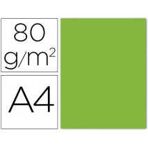 PAPEL COLOR LIDERPAPEL A4 80G/M LIMA PACK DE 15 UNIDADES