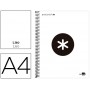 BLOC ESPIRAL LIDERPAPEL A4 MICRO ANTARTIK TAPA FORRADA 120 H 100G LISO CON BANDAS 4 TALADROS COLOR B