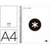 BLOC ESPIRAL LIDERPAPEL A4 MICRO ANTARTIK TAPA FORRADA 120 H 100G LISO CON BANDAS 4 TALADROS COLOR B