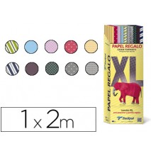 PAPEL FANTASIA SADIPAL VERJURADO XL ROLLO 1X2 MT EXPOSITOR DE 50 UNIDADES SURTIDAS
