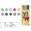 PAPEL FANTASIA SADIPAL VERJURADO XL ROLLO 1X2 MT EXPOSITOR DE 50 UNIDADES SURTIDAS