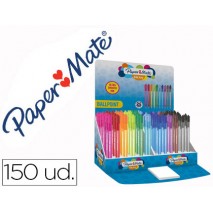 BOLIGRAFO PAPER MATE INKJOY 100 PUNTA MEDIA TRAZO 1 MM EXPOSITOR DE 150 UNIDADES
