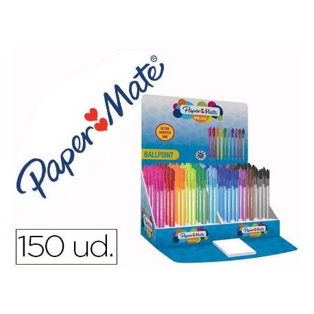 BOLIGRAFO PAPER MATE INKJOY 100 PUNTA MEDIA TRAZO 1 MM EXPOSITOR DE 150 UNIDADES