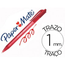 BOLIGRAFO PAPER MATE INKJOY 100 RETRACTIL PUNTA MEDIA ROJO