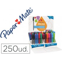 BOLIGRAFO PAPER MATE INKJOY 100 PUNTA MEDIA EXPOSITOR DE 250 UNIDADES